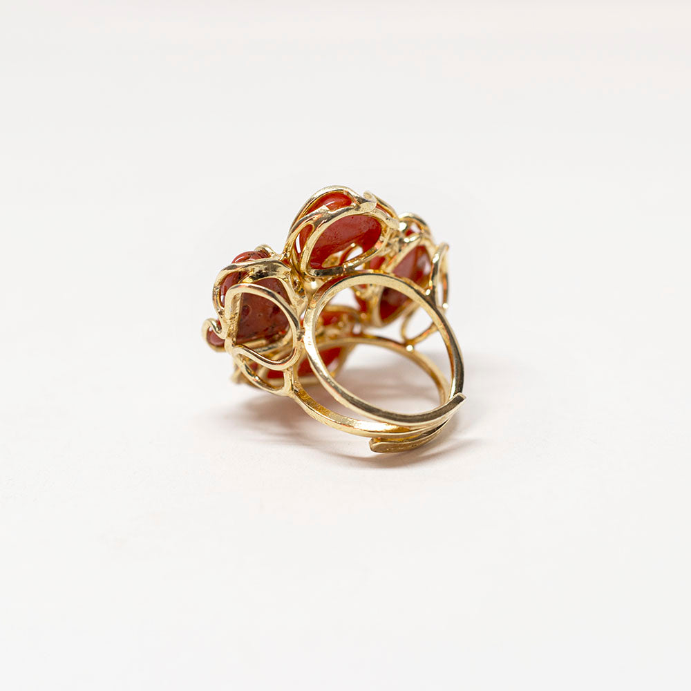 Anello-Corallo-Zirconi-Fiore