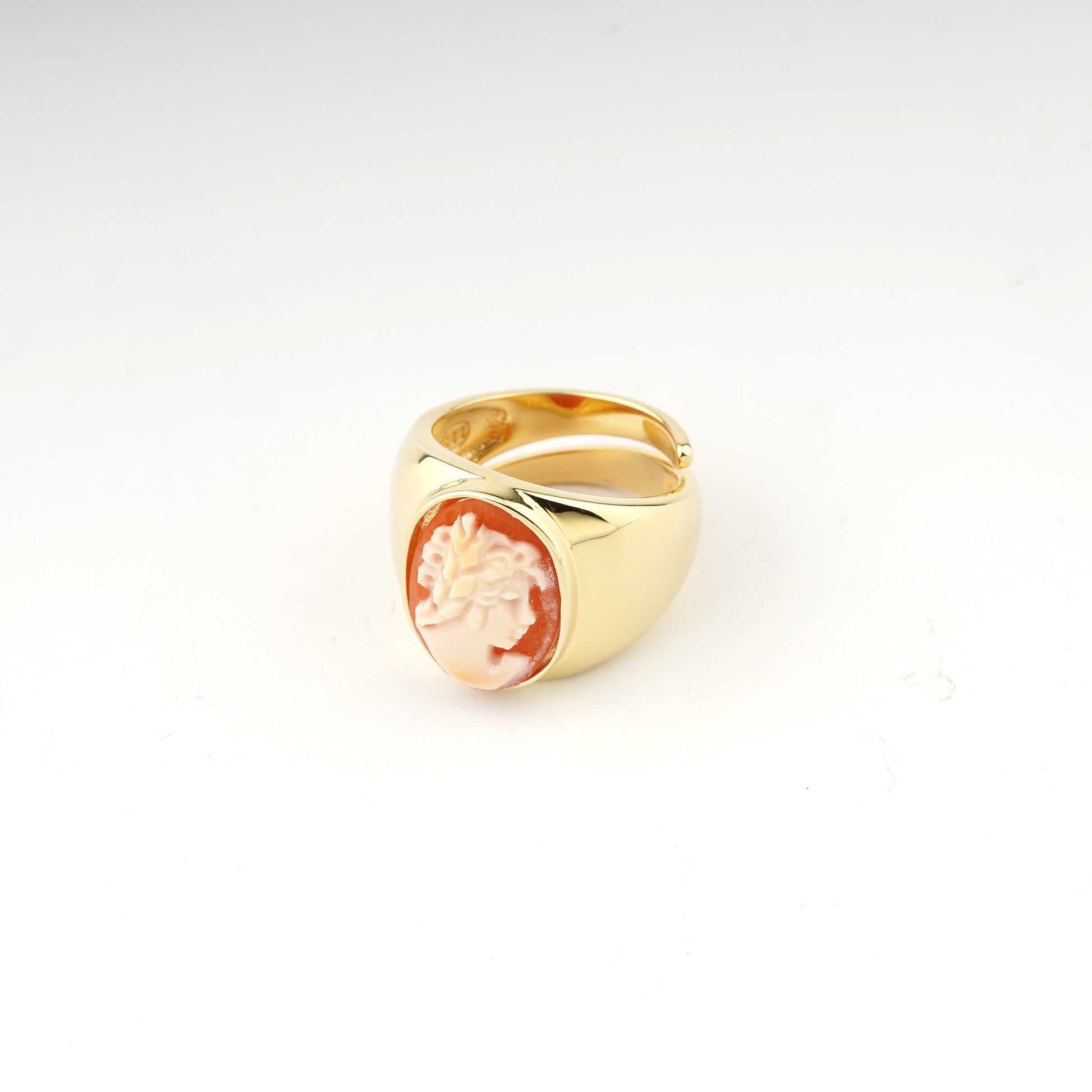 Anello-Musical-Cammeo-Profilo-Donna-Oro-Cassis-Rufa