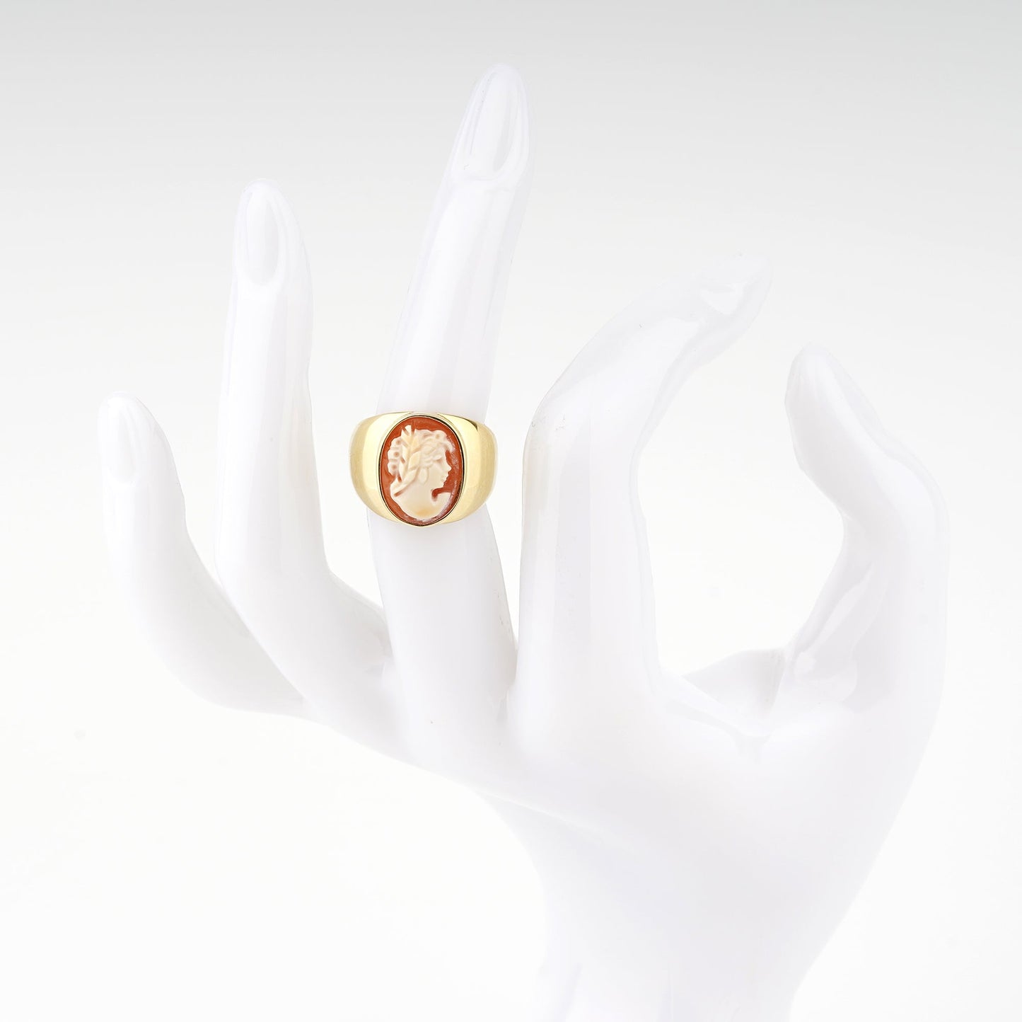 Anello-Musical-Cammeo-Profilo-Donna-Oro-Cassis-Rufa