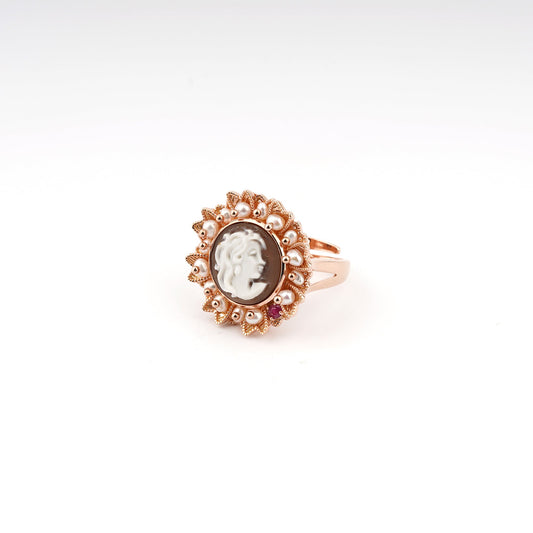 Anello Cameo Italiano Anastasia Cammeo Profilo Donna