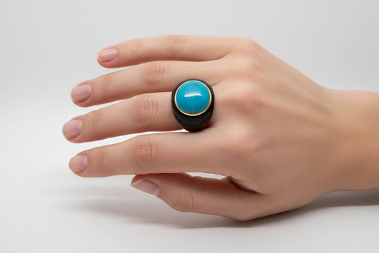 Anello in Pasta di Turchese e Agata