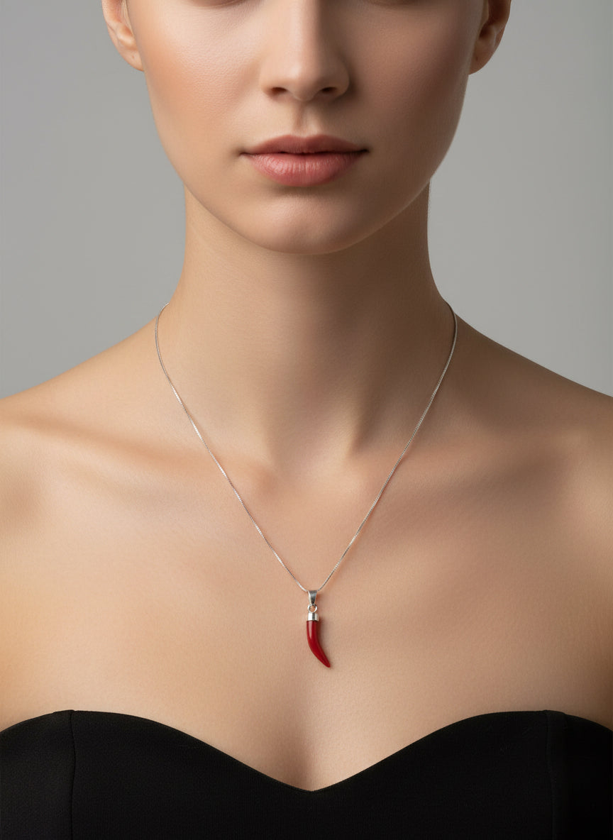 Pendente in Corallo "Corno"