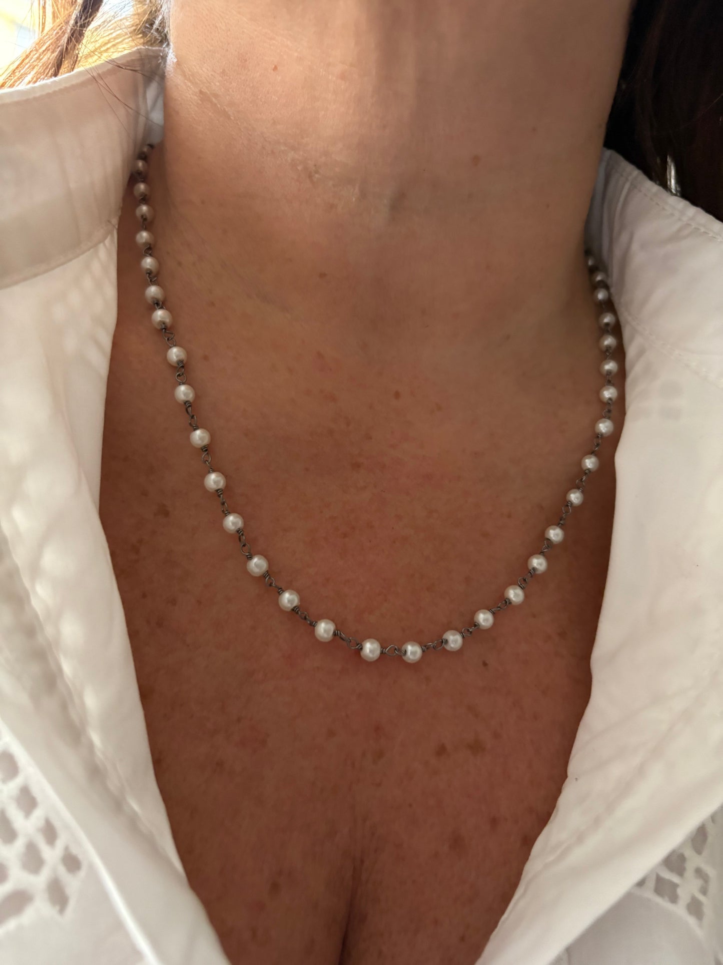 Collana in Perline e Argento
