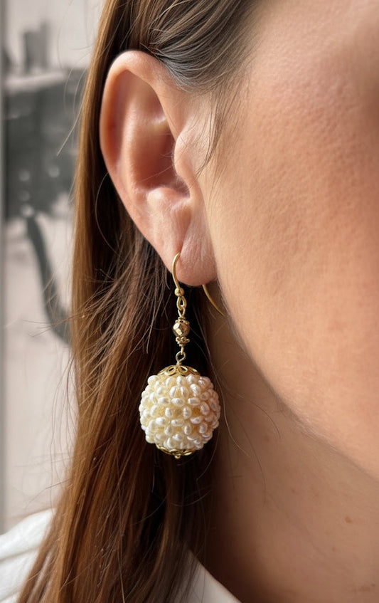 Orecchini di Perline Sferici