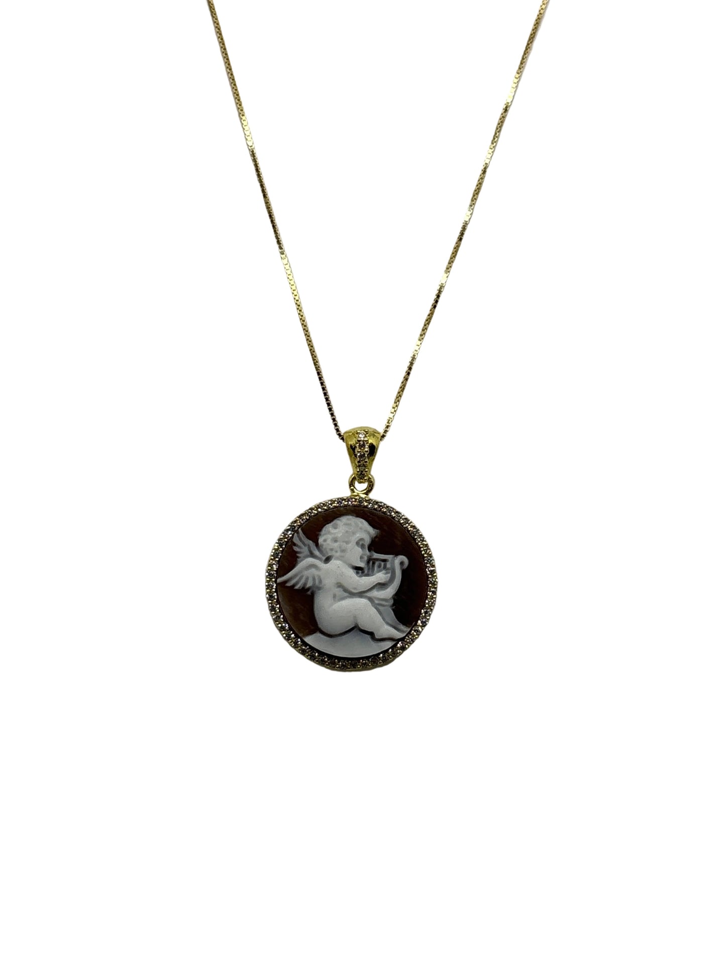 Collana in Cammeo incsione "Putto"