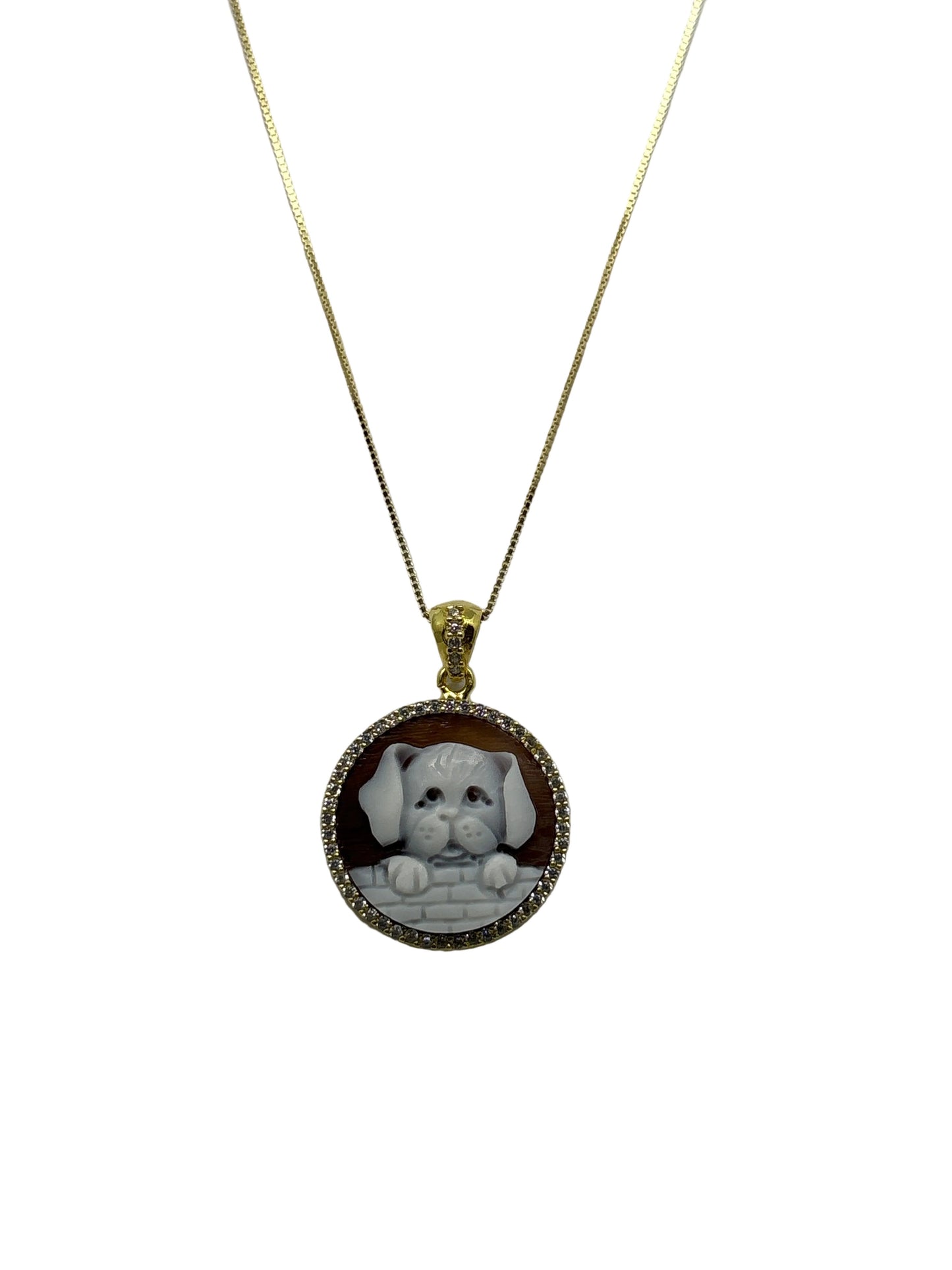 Collana in Cammeo incisione "Cane"