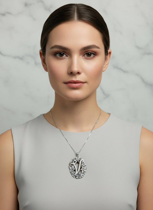 Pendente in Cammeo incisioni "Lettere" V