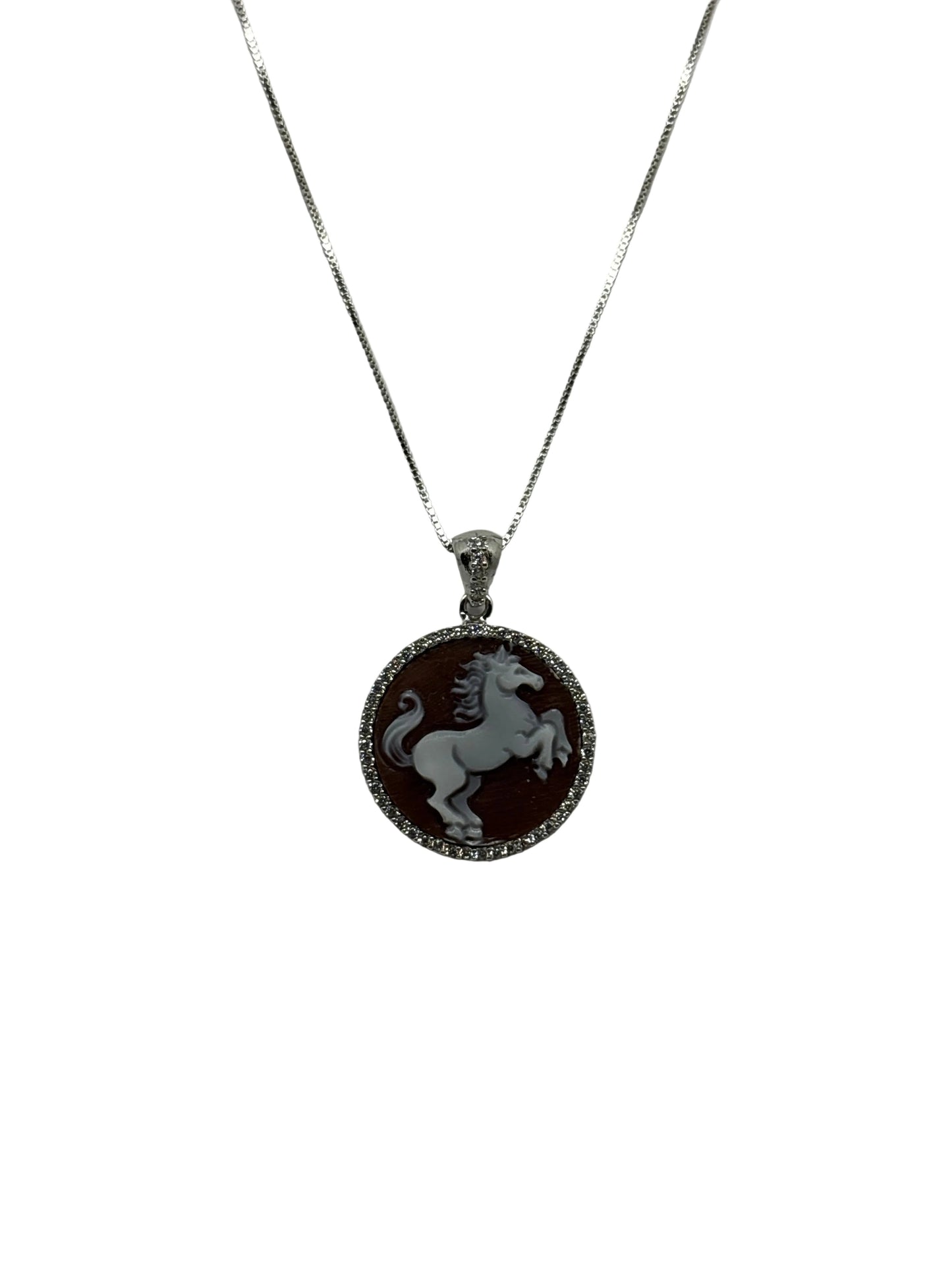 Collana in Cammeo incisione "Cavallo"