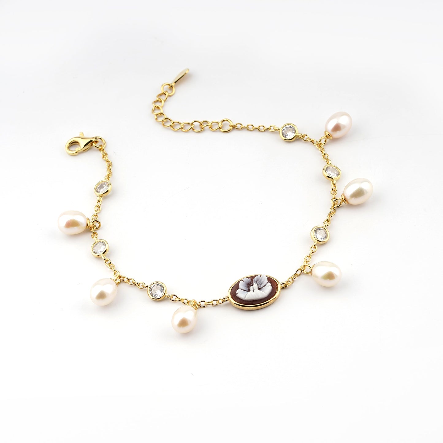 Bracciale-Arianna-Cammeo-Fiore-Oro