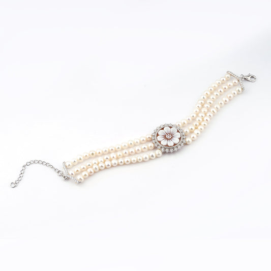 Bracciale-Ballet-Cammeo-Girasole-Rodio-Bianco