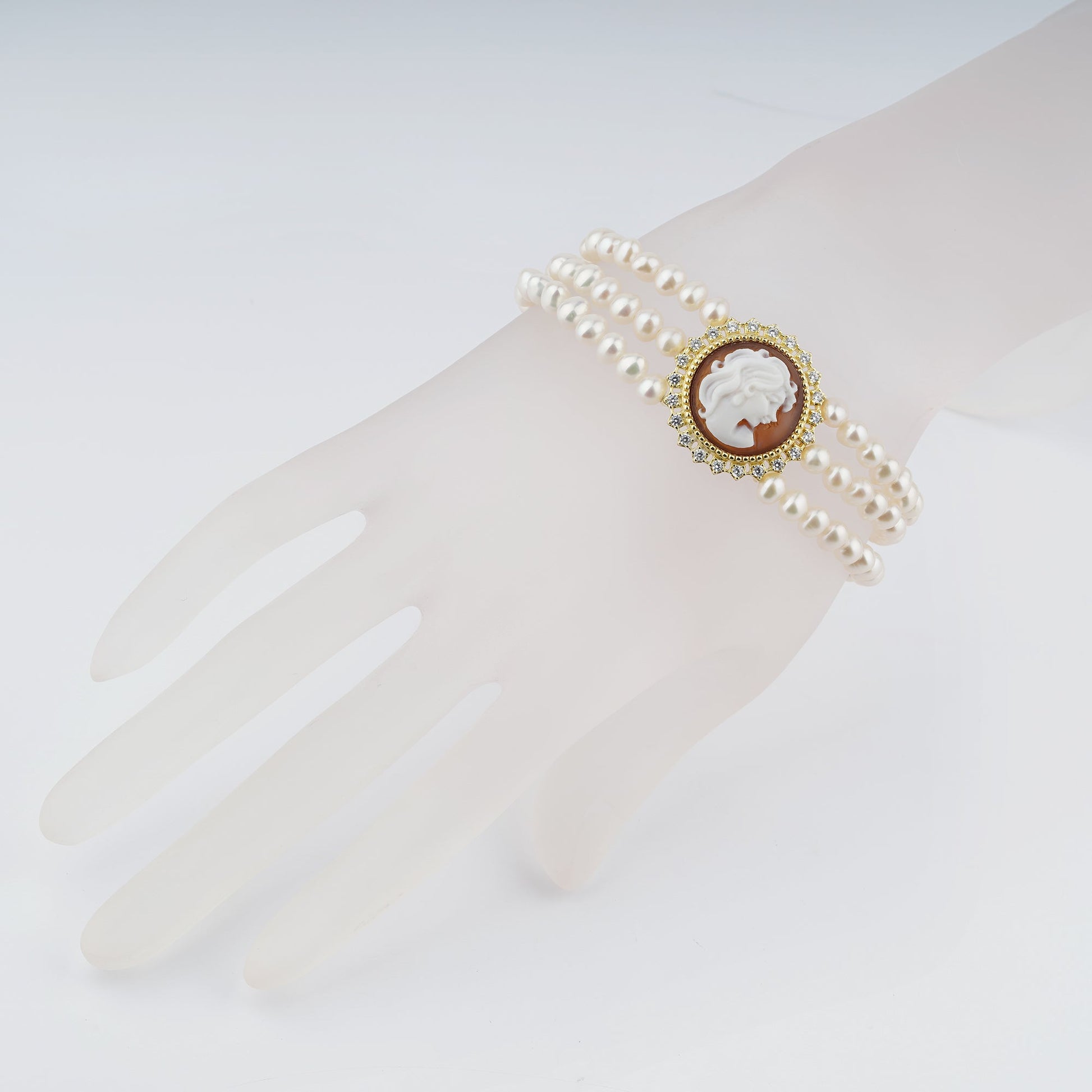 Bracciale-Ballet-Cammeo-Profilo-Donna-Oro