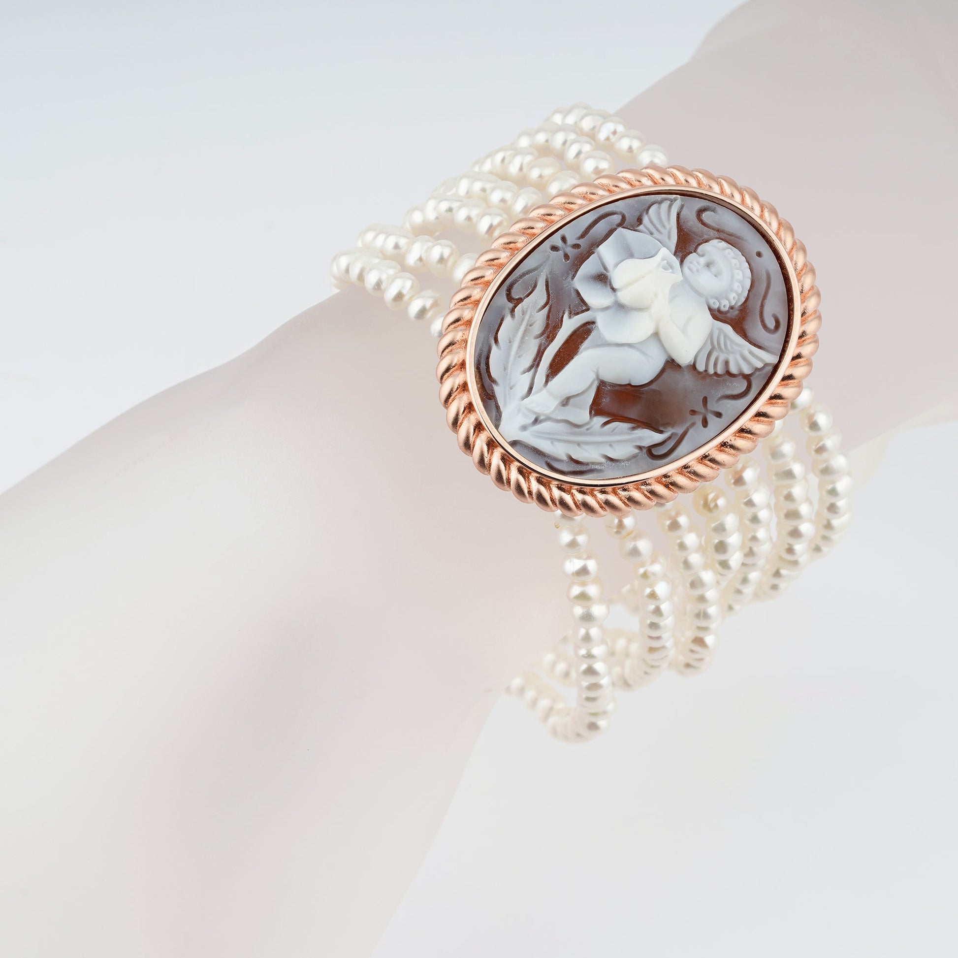 Bracciale-Cameo-Italiano-Raffaello-Cammeo-Putto-Rame