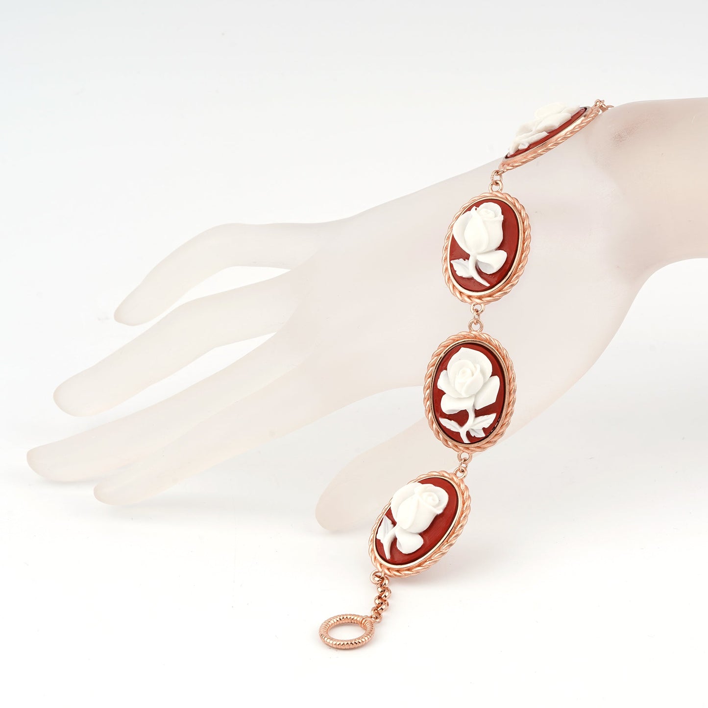 Bracciale-Cameo-Italiano-Raffaello-Cammeo-Rosa-Rame