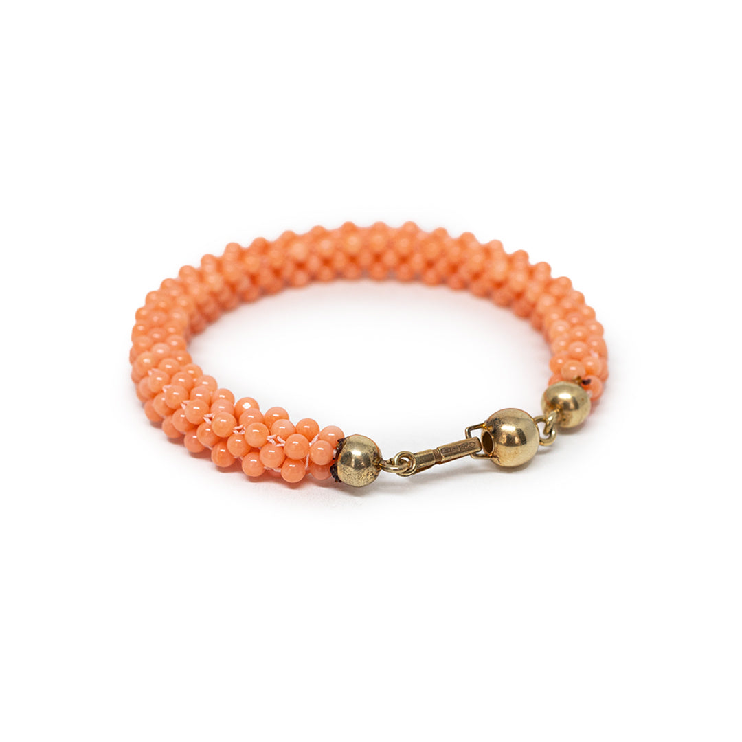 Bracciale-Tessito-Corallo-Rosa