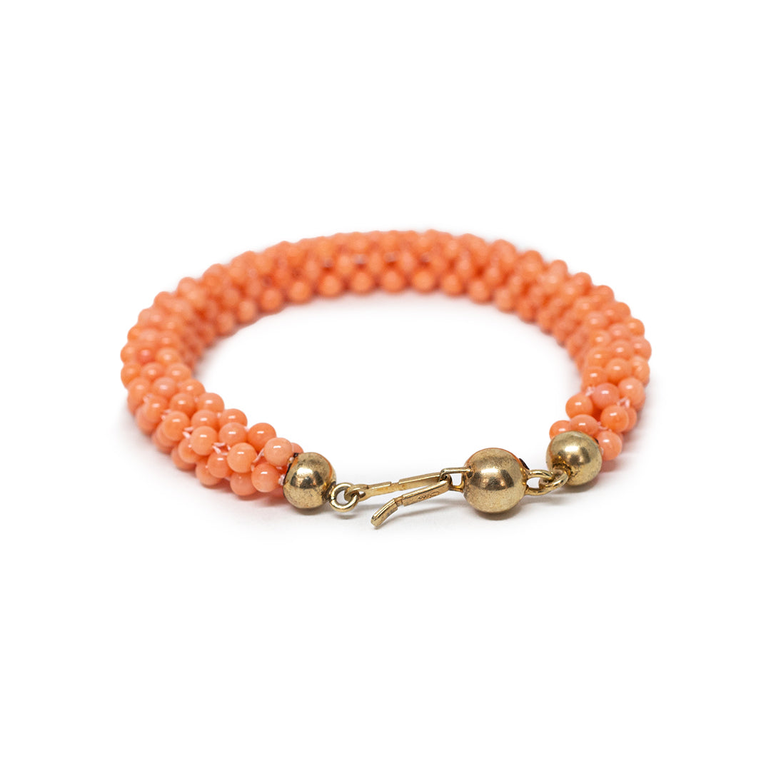 Bracciale-Tessito-Corallo-Rosa