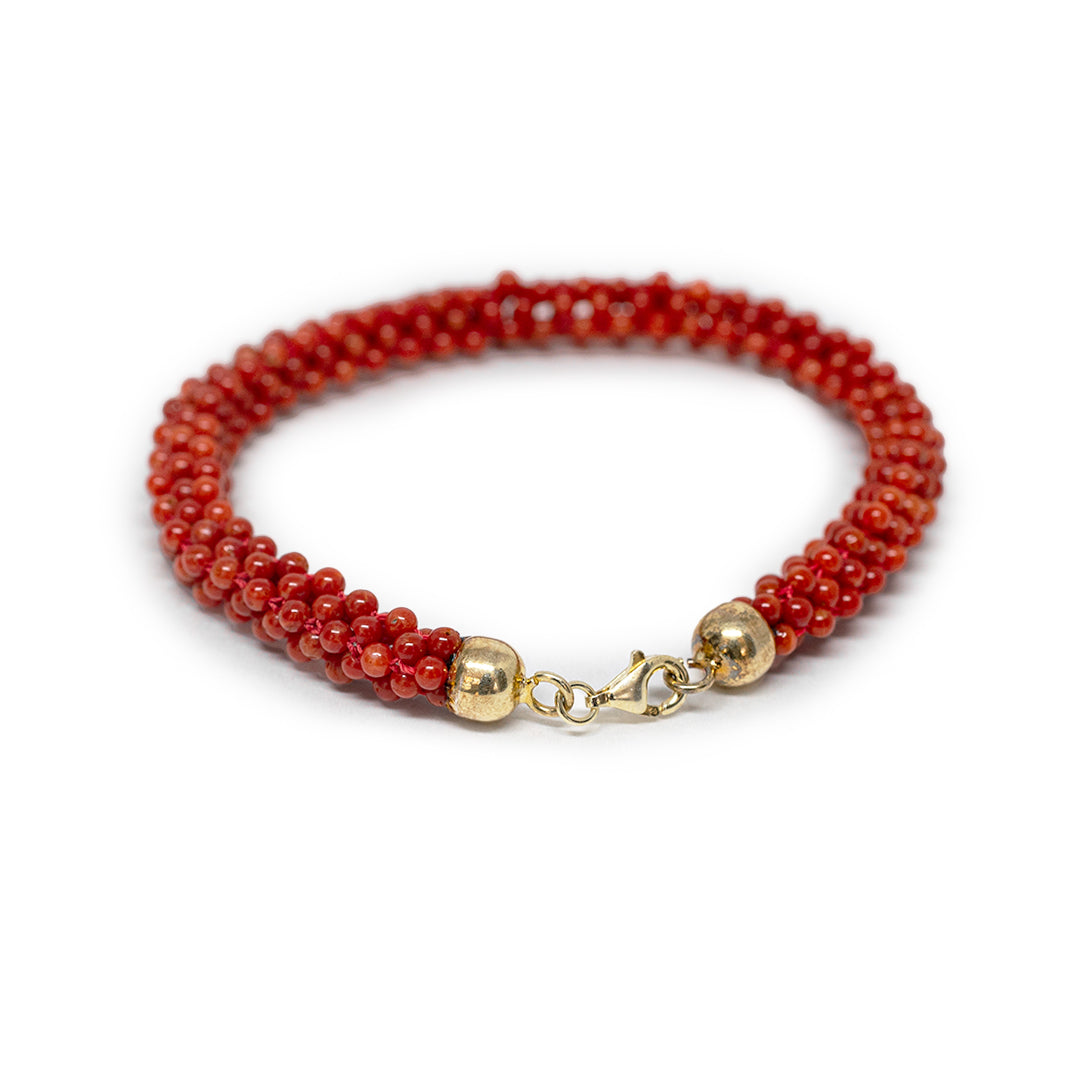 Bracciale-Tessito-Corallo-Rosso