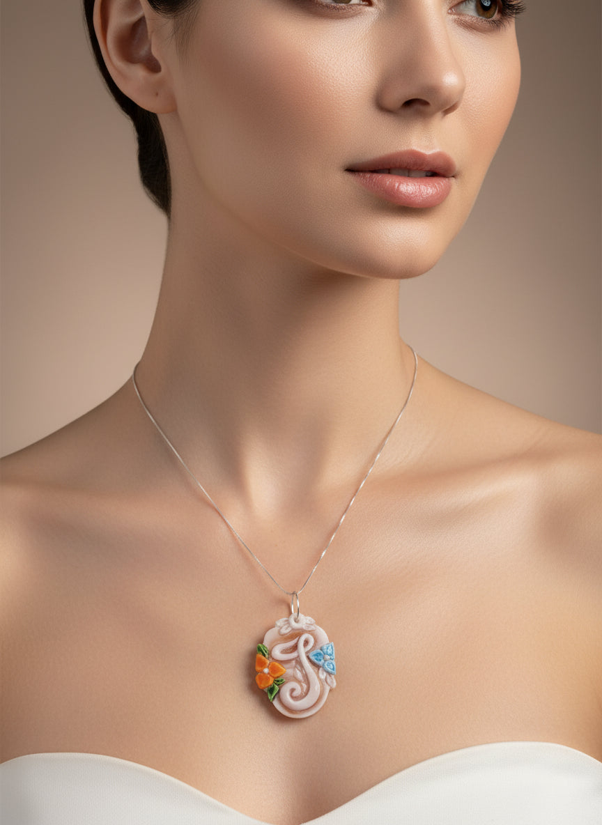 Pendente in Cammeo incisione "Lettere" L