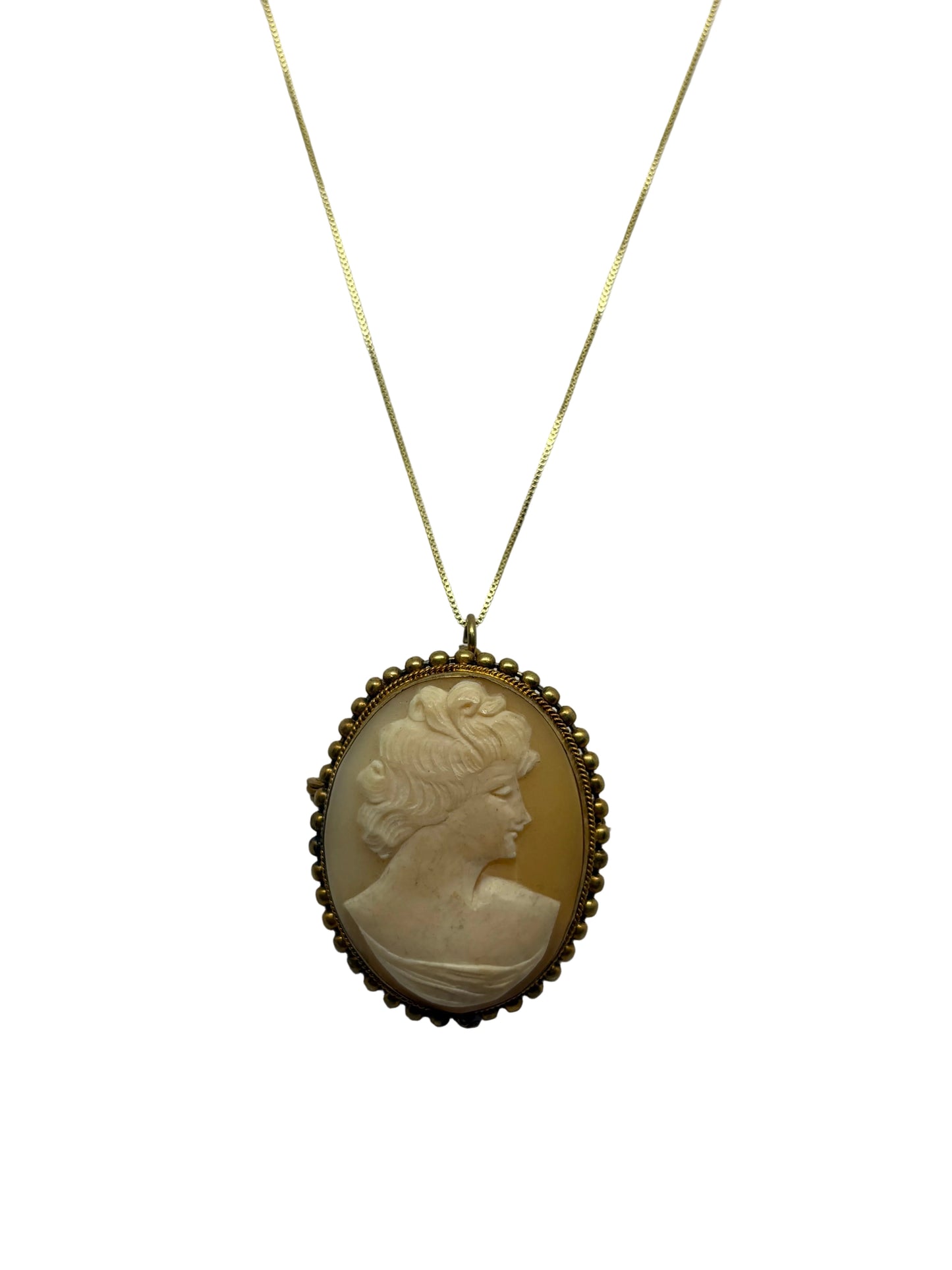 Spilla Pendente in Cammeo incisione "Profilo di Donna"