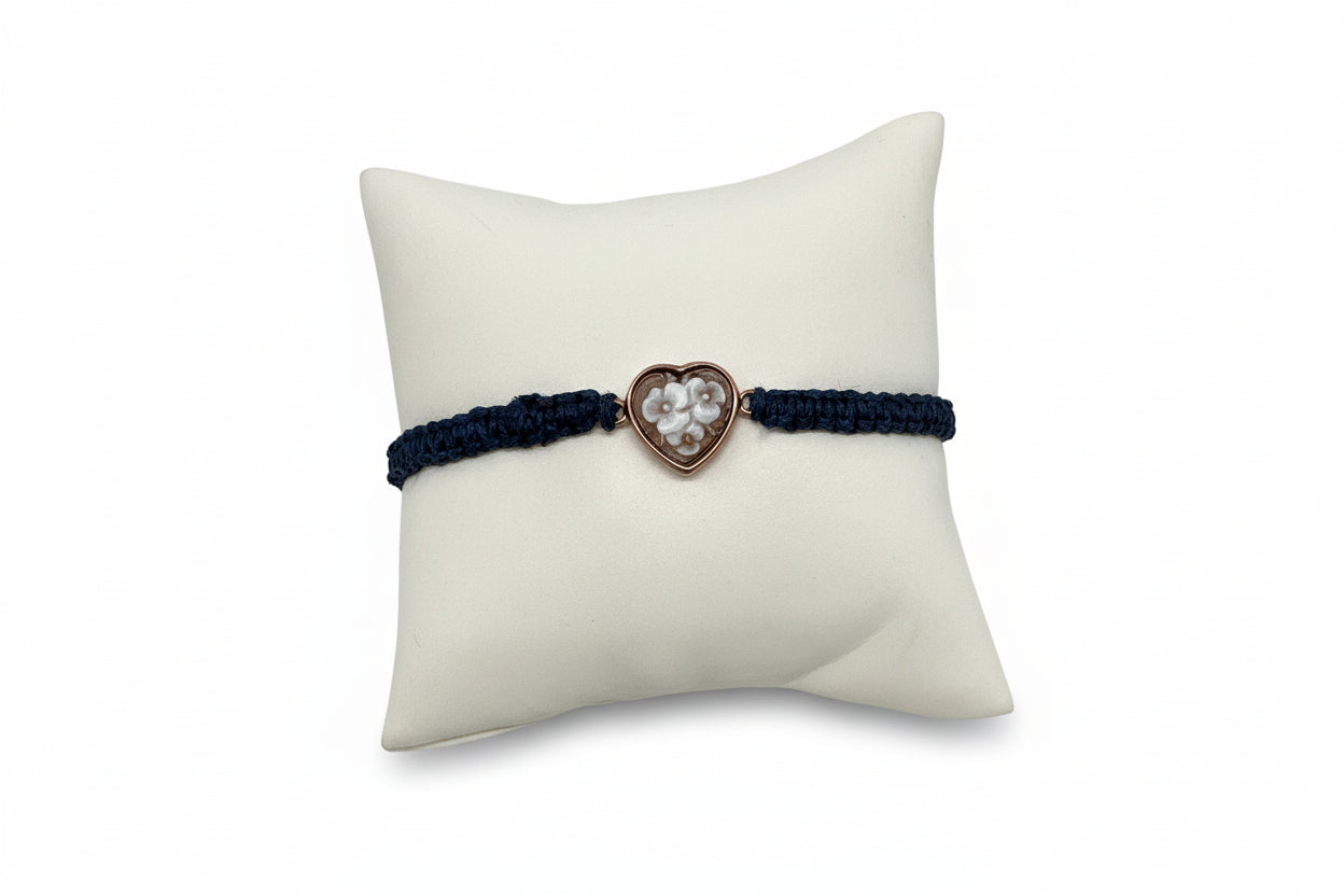 Bracciale in Cammeo incisione "Fiori"