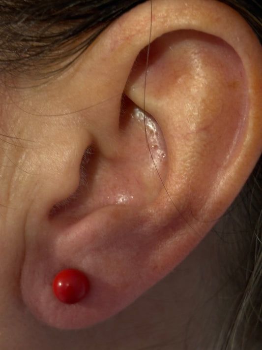 Orecchini in Corallo Bambù