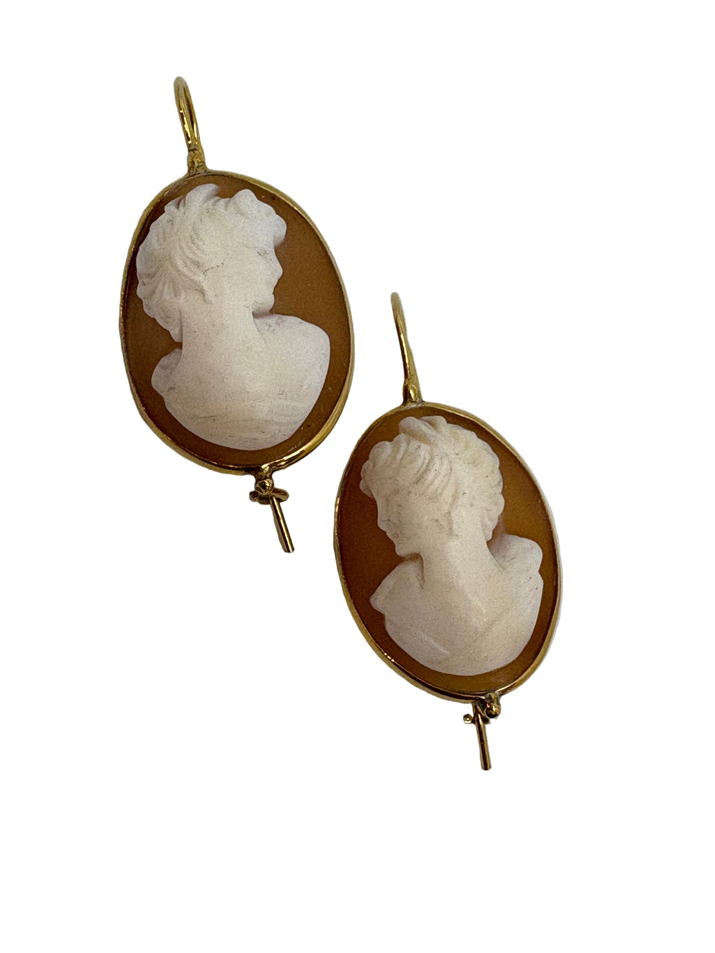 Orecchini in Cammeo incisione "Profilo di Donna"