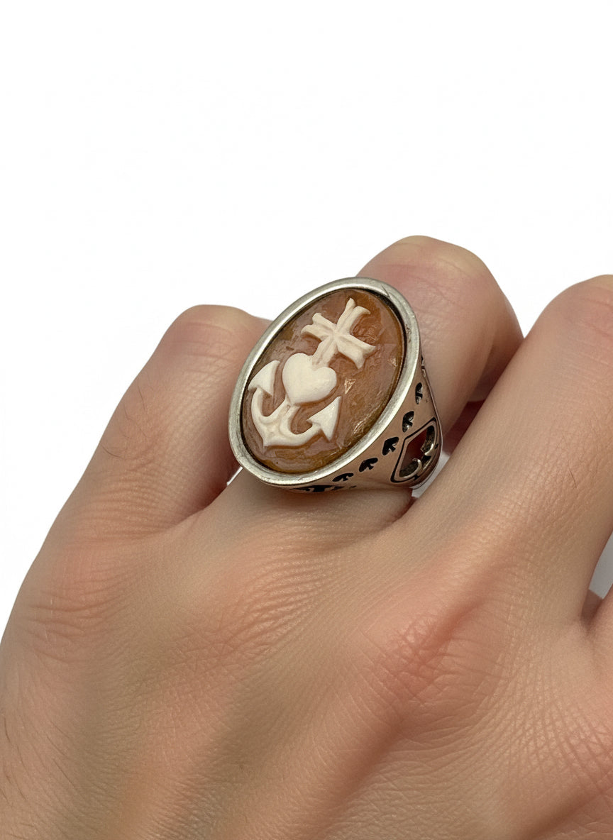 Anello in Cammeo Incisione "Cuore di San Gennaro"