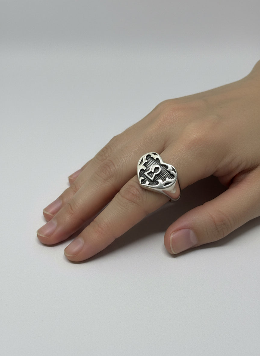 Anello In Cammeo Raffigurazione "Cuore"