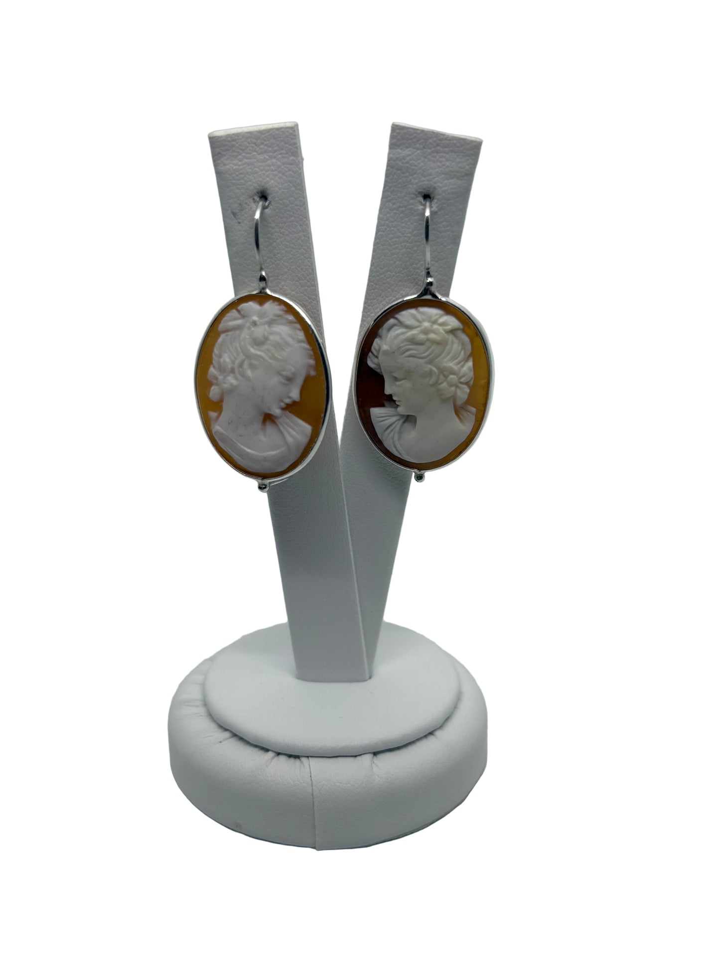 Orecchini in Cammeo incisione "Profilo di Donna"