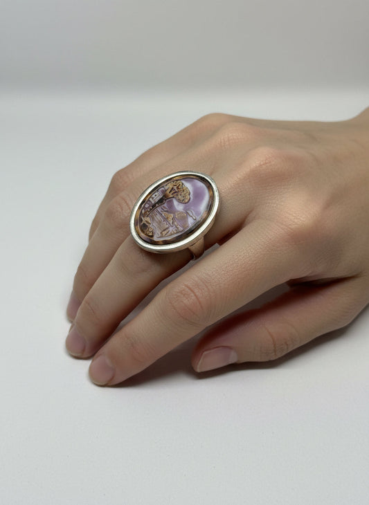 Anello in Cammeo Raffigurazione "Paesaggio"