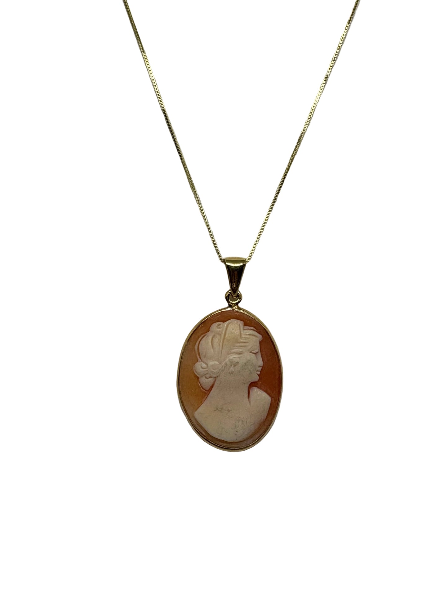 Pendente in Cammeo incisione "Profilo di Donna"