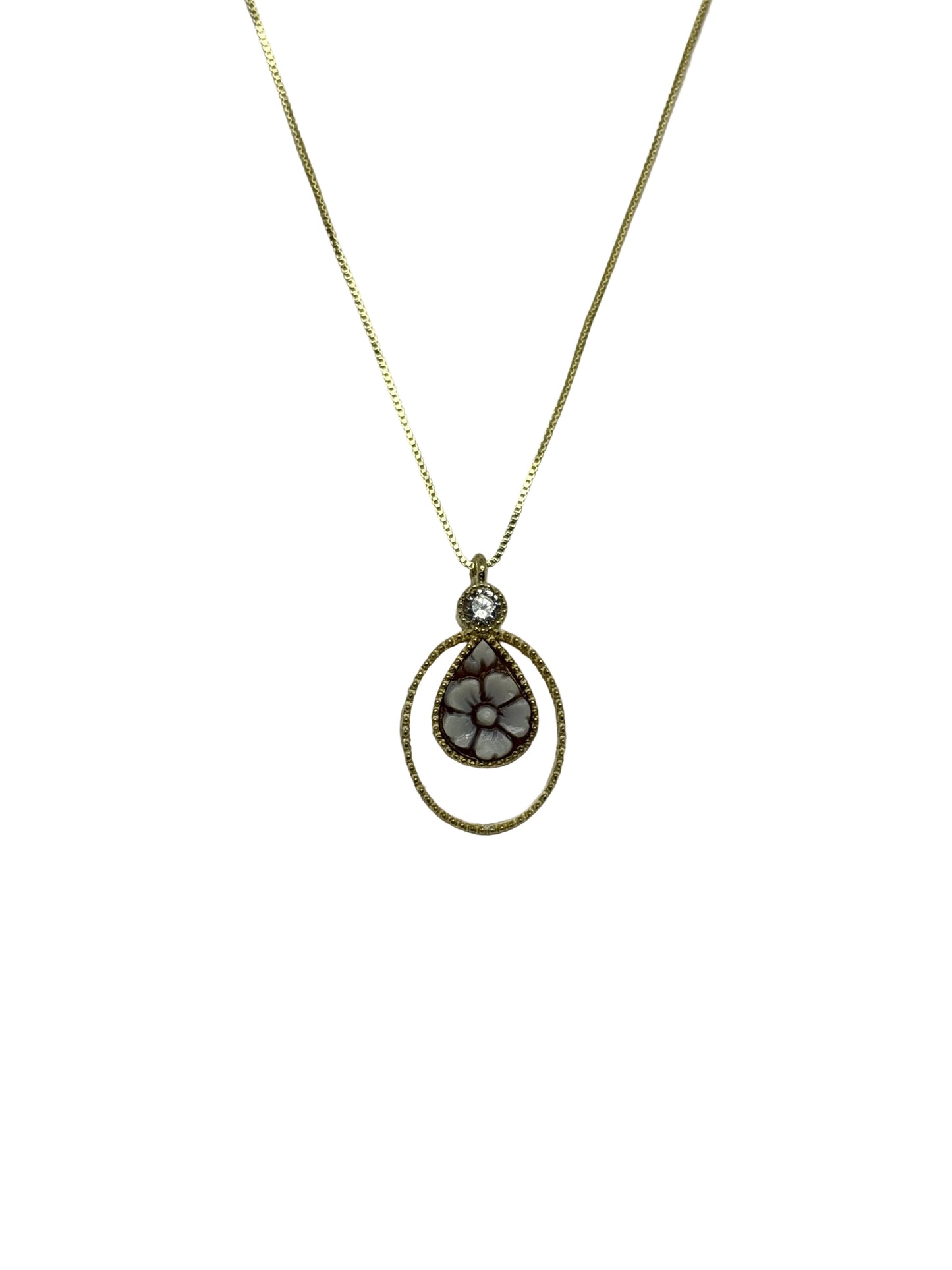 Collana in Cammeo incisione "Fiore"