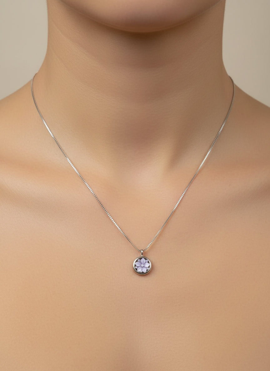 Collana in Cammeo incisione "Fiore"
