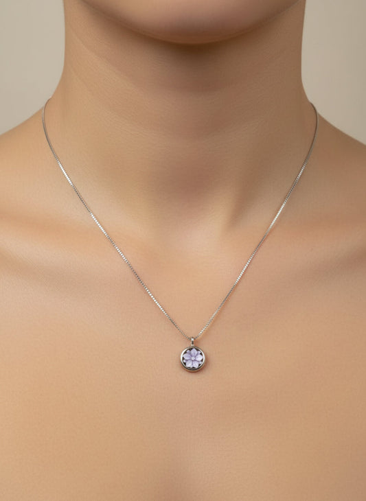 Collana in Cammeo incisione "Fiore"