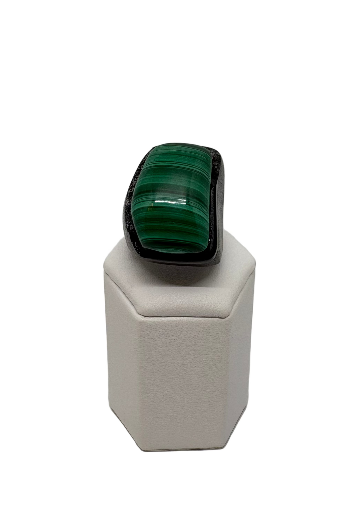 Anello in Ebano e Malachite