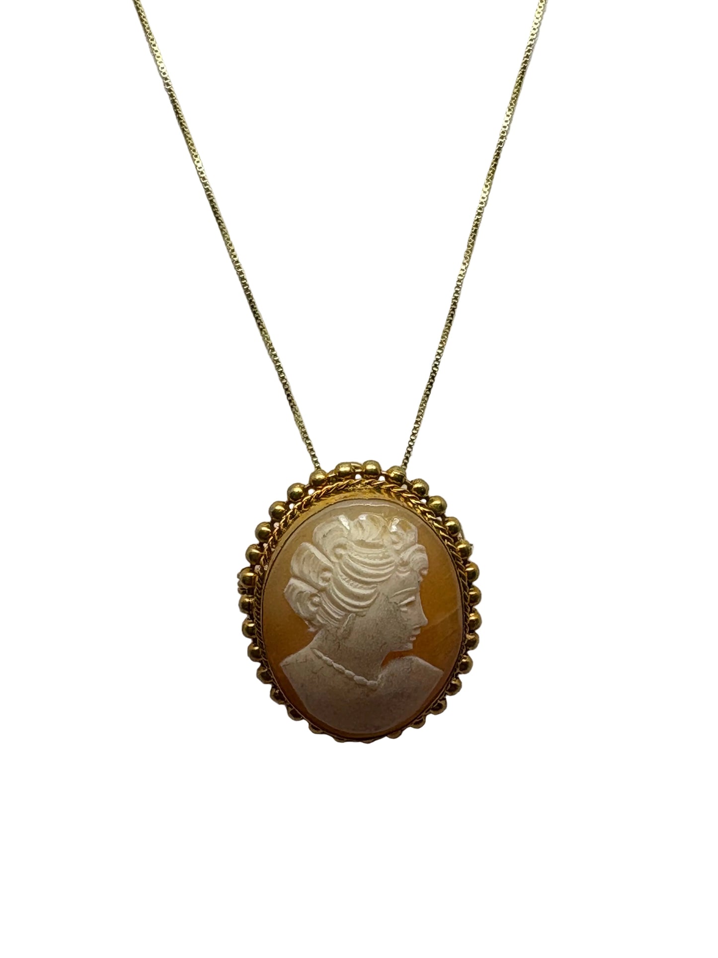 Spilla Pendente in Cammeo incisione "Profilo di Donna"