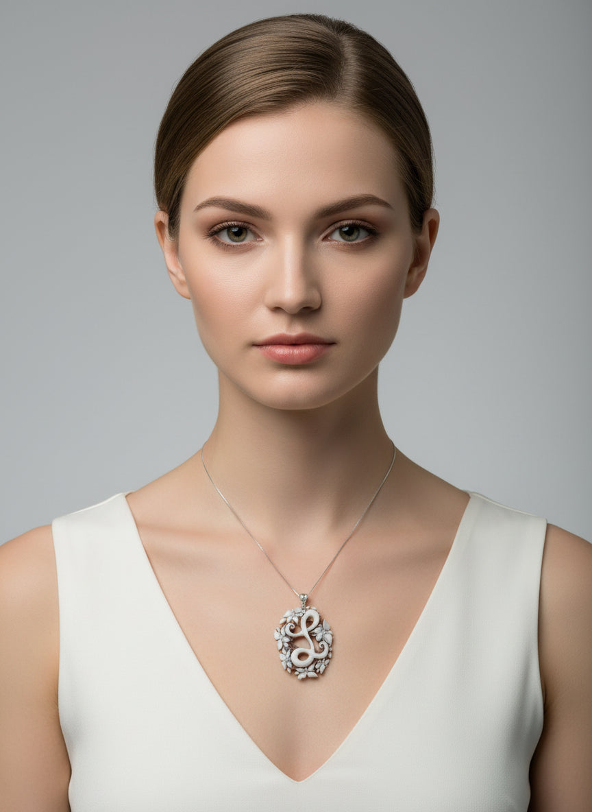 Pendente in Cammeo incisione "Lettere" L