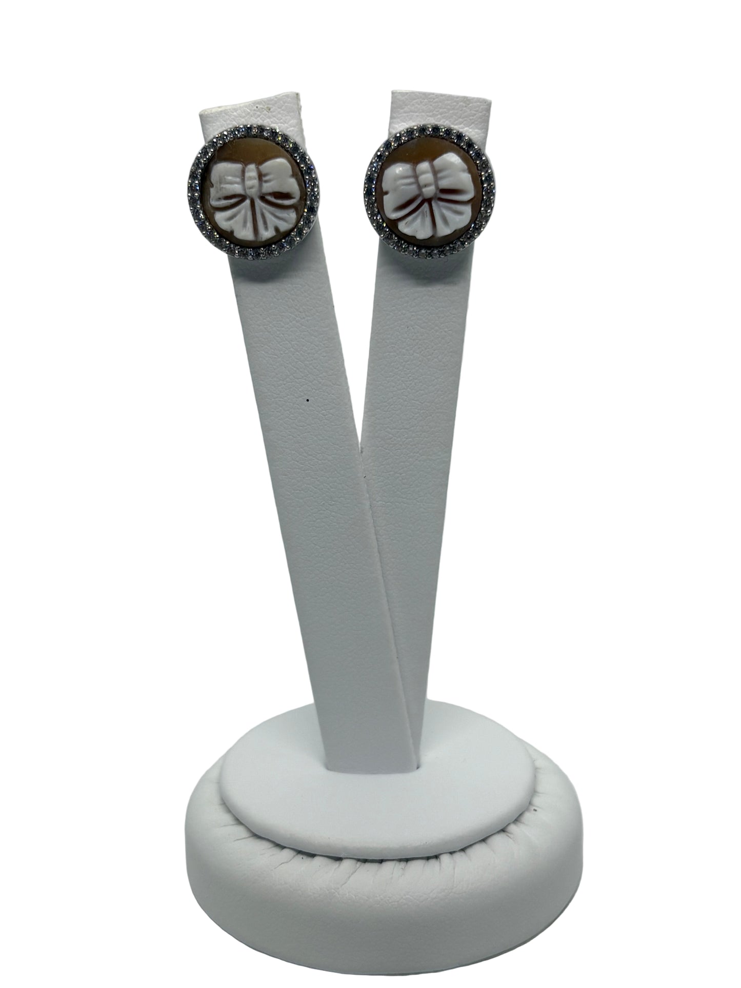 Orecchini in Cammeo incisione "Fiocco"