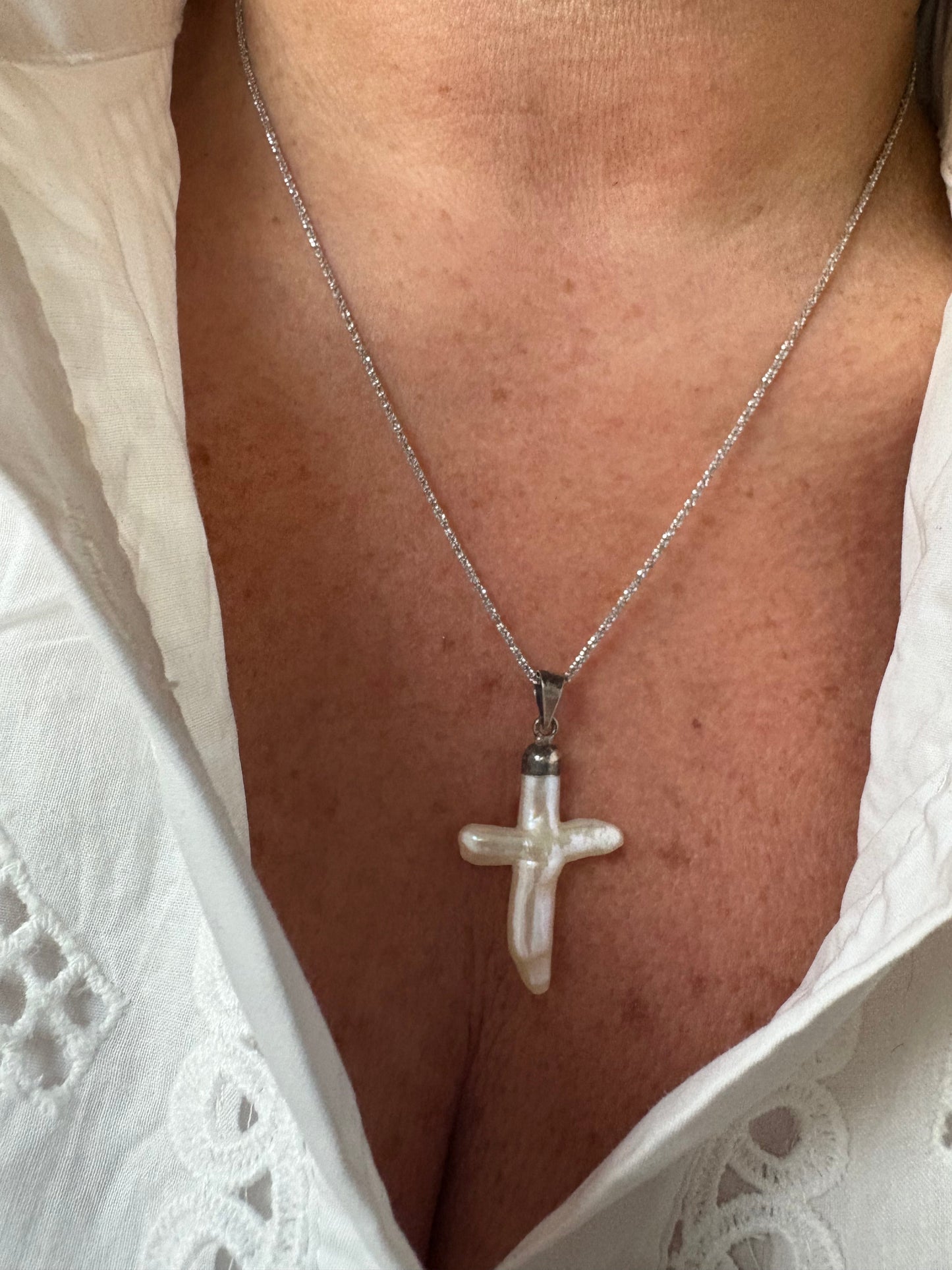 Pendente di Perle "Croce"