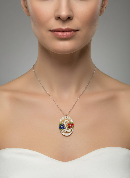 Pendente in Cammeo incisione "Lettere" L