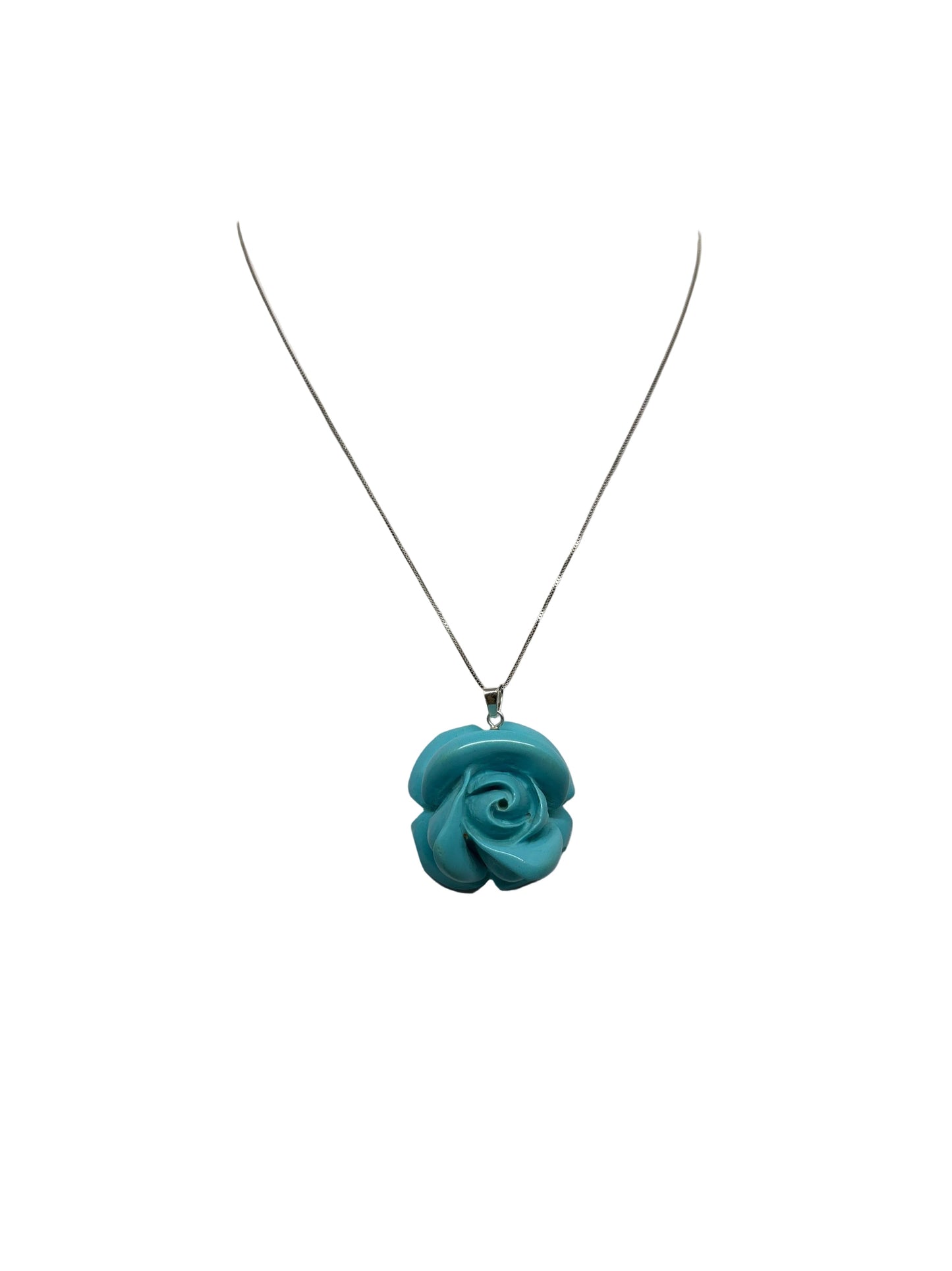 Pendente in Pasta di Turchese " Rosa"
