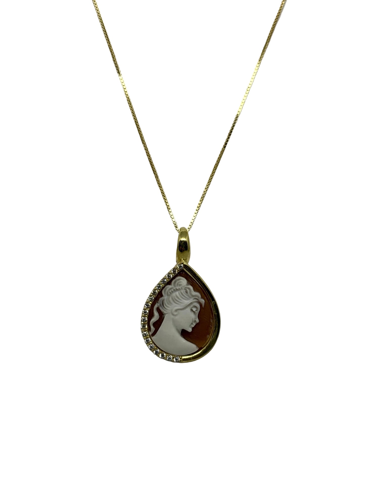 Collana in Cammeo incisione "Profilo di Donna"