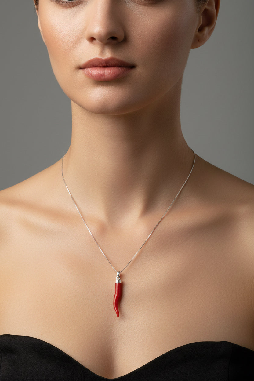 Pendente in Corallo" Corno"