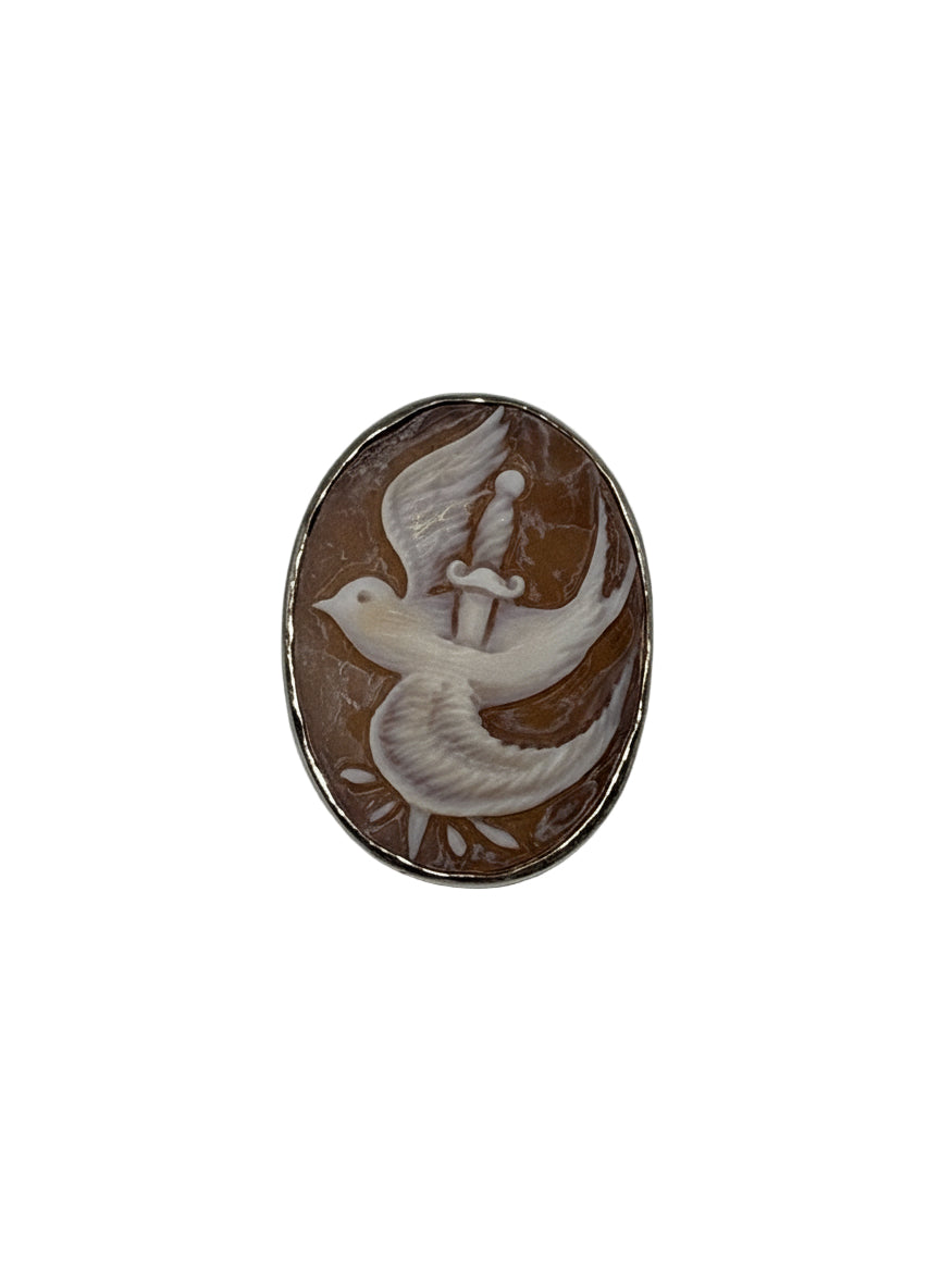 Anello in Cammeo Incisione "Colomba"