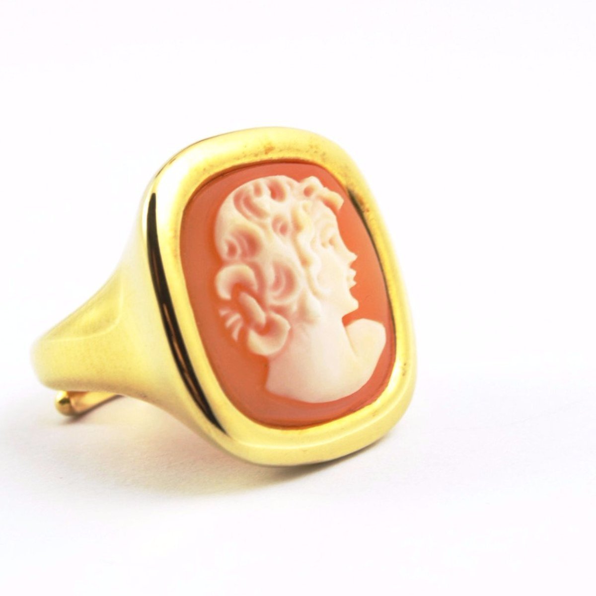 Anello-Cameo-Italiano-Classica-Cammeo-Profilo-Donna