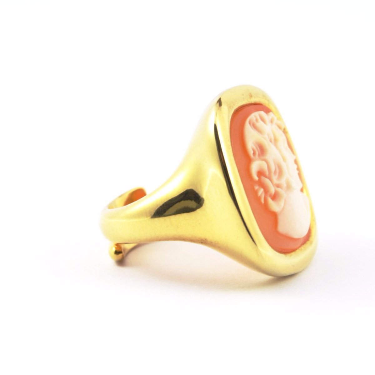 Anello-Cameo-Italiano-Classica-Cammeo-Profilo-Donna