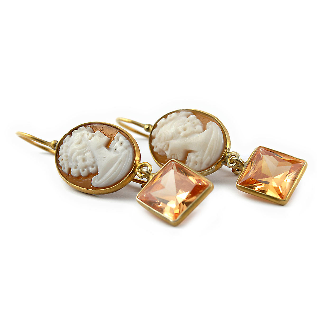 Orecchini-Cameo-Italiano-Cammeo-Volto-Donna  