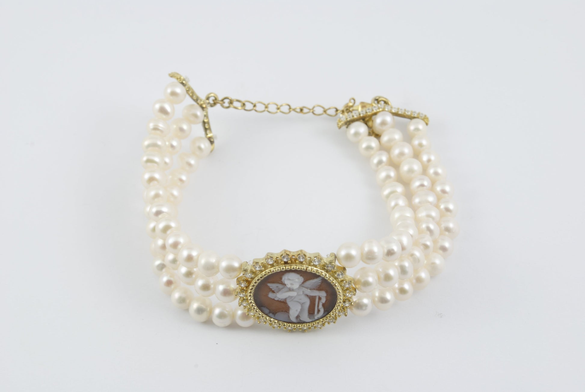 Bracciale Cameo Italiano Cammeo Putto con Arco su Nuvola