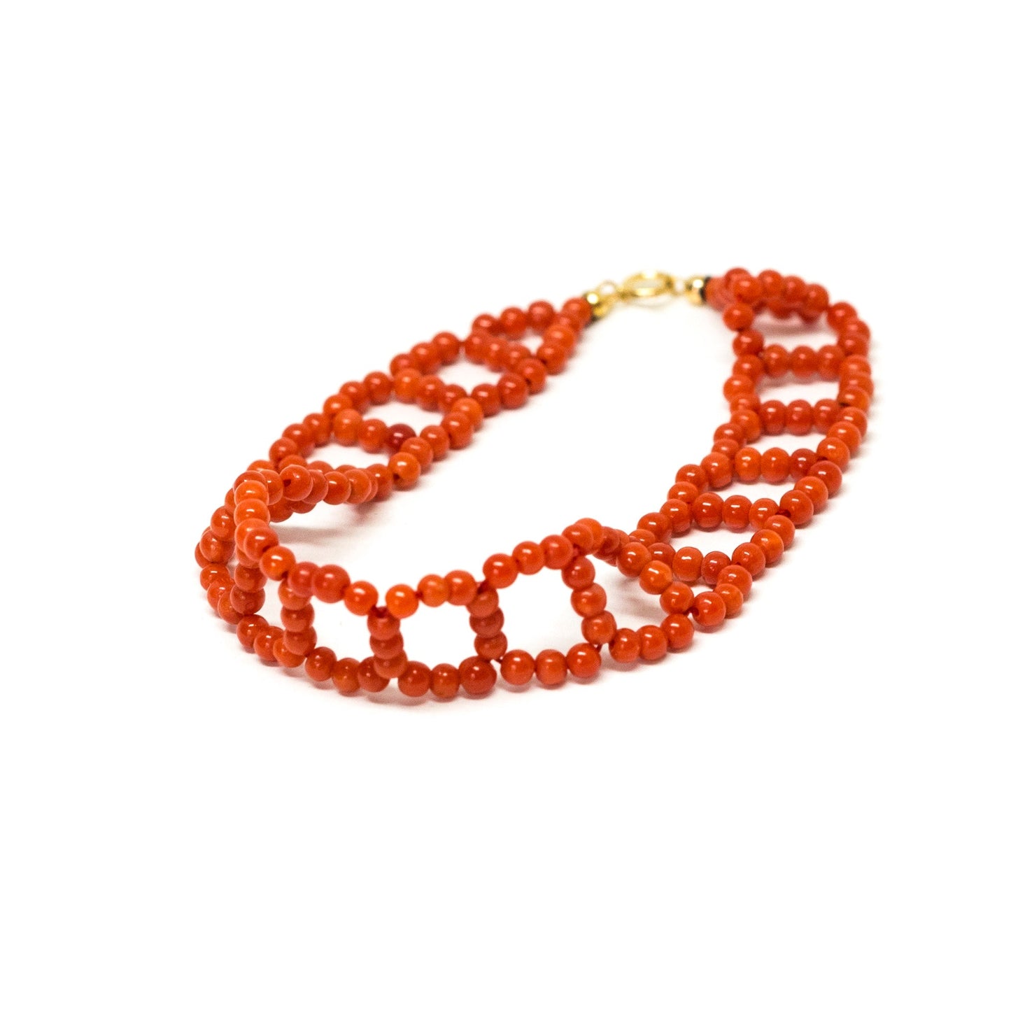 Bracciale in Corallo Rosso e Oro