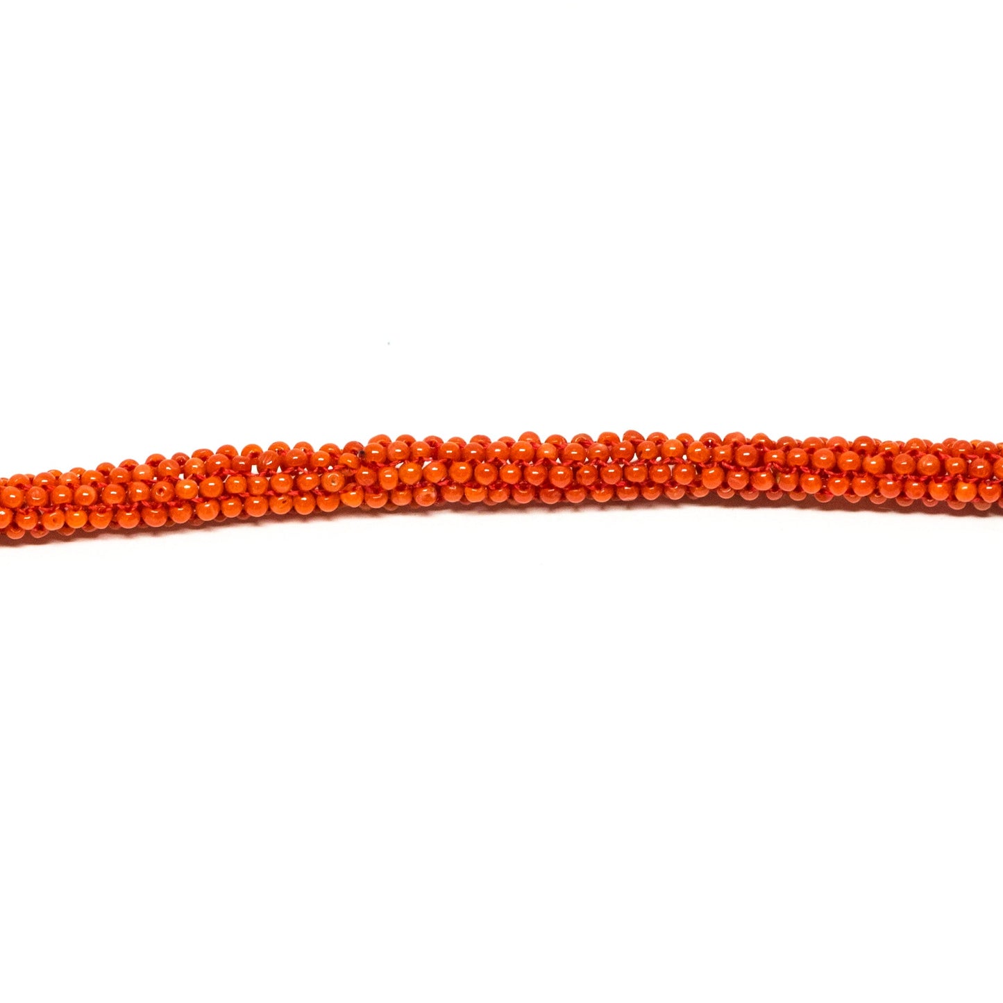 Bracciale in Tessito di Corallo Rosso