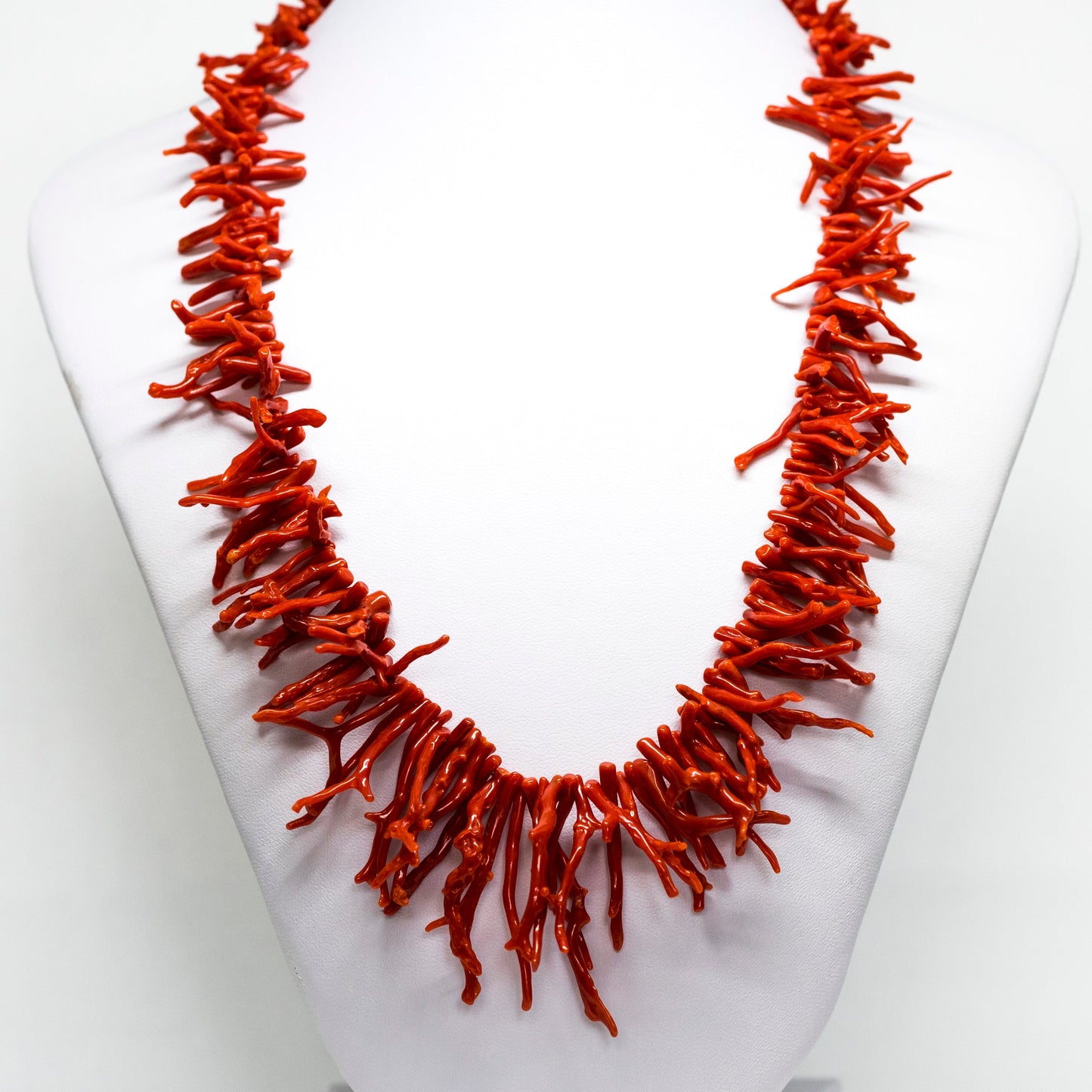 Collana in Frange di Corallo Rosso di Prima Scelta